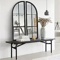Black Arched Mirror Set of 2